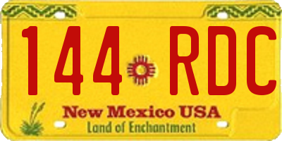 NM license plate 144RDC