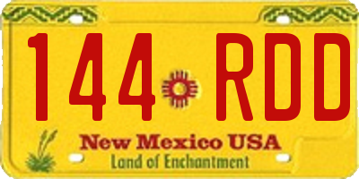 NM license plate 144RDD