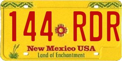 NM license plate 144RDR