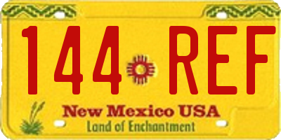 NM license plate 144REF