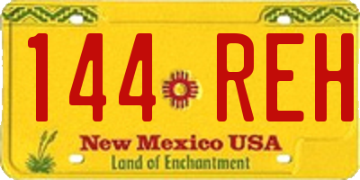 NM license plate 144REH