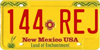 NM license plate 144REJ