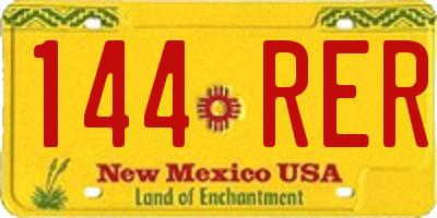 NM license plate 144RER