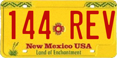 NM license plate 144REV