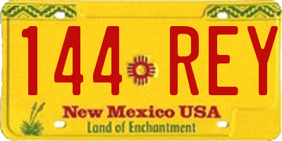 NM license plate 144REY