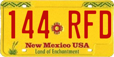 NM license plate 144RFD