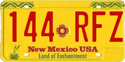 NM license plate 144RFZ