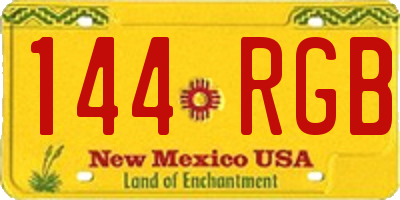 NM license plate 144RGB