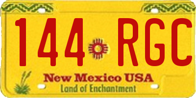 NM license plate 144RGC