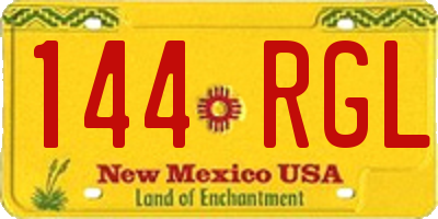 NM license plate 144RGL