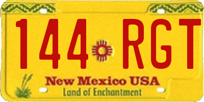 NM license plate 144RGT