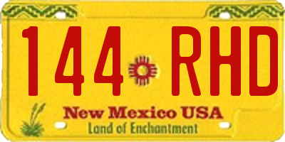 NM license plate 144RHD