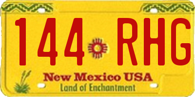 NM license plate 144RHG