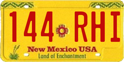 NM license plate 144RHI