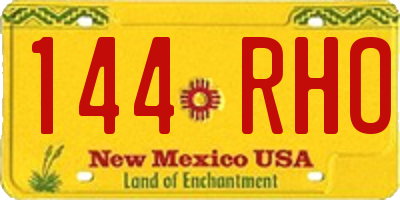 NM license plate 144RHO