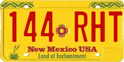 NM license plate 144RHT