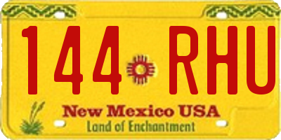NM license plate 144RHU