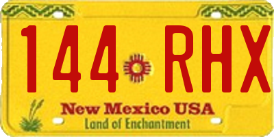 NM license plate 144RHX
