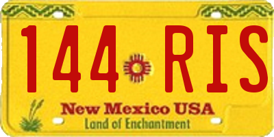 NM license plate 144RIS