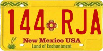 NM license plate 144RJA