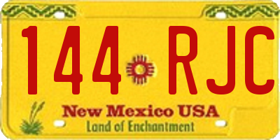 NM license plate 144RJC