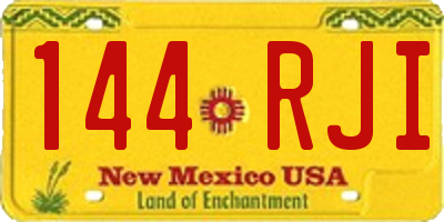 NM license plate 144RJI