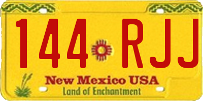 NM license plate 144RJJ