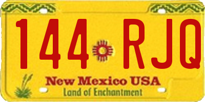 NM license plate 144RJQ