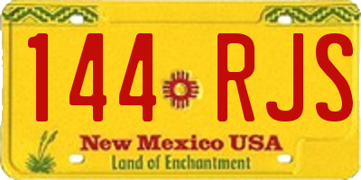 NM license plate 144RJS