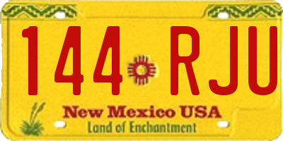 NM license plate 144RJU
