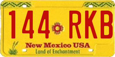 NM license plate 144RKB