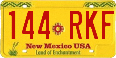 NM license plate 144RKF