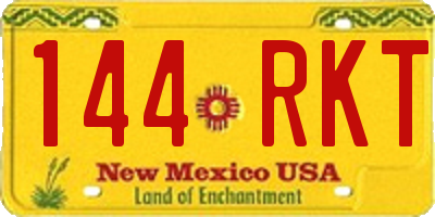 NM license plate 144RKT