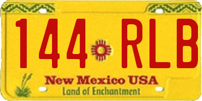 NM license plate 144RLB