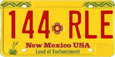 NM license plate 144RLE