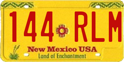 NM license plate 144RLM