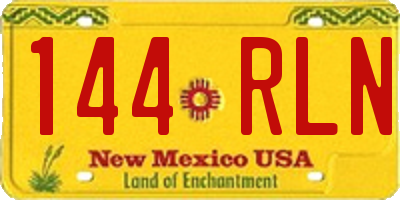 NM license plate 144RLN