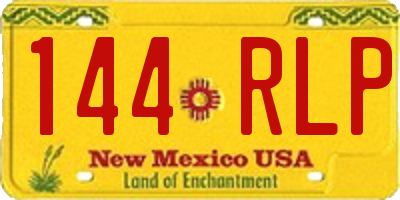 NM license plate 144RLP