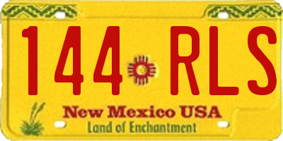 NM license plate 144RLS