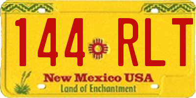NM license plate 144RLT