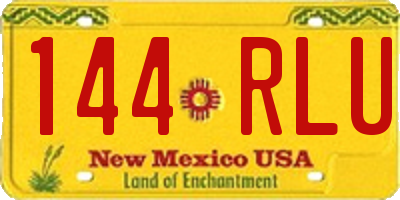 NM license plate 144RLU