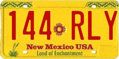 NM license plate 144RLY