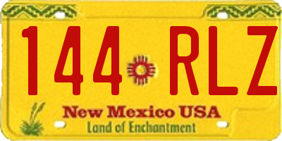 NM license plate 144RLZ