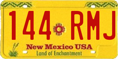 NM license plate 144RMJ