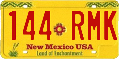 NM license plate 144RMK