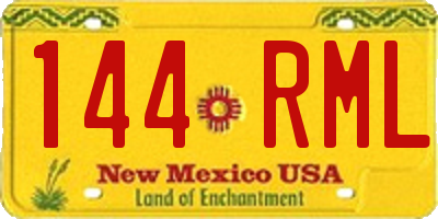 NM license plate 144RML