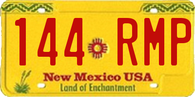 NM license plate 144RMP