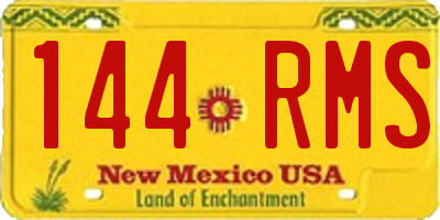 NM license plate 144RMS