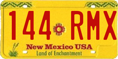 NM license plate 144RMX