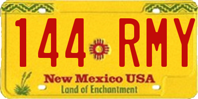 NM license plate 144RMY
